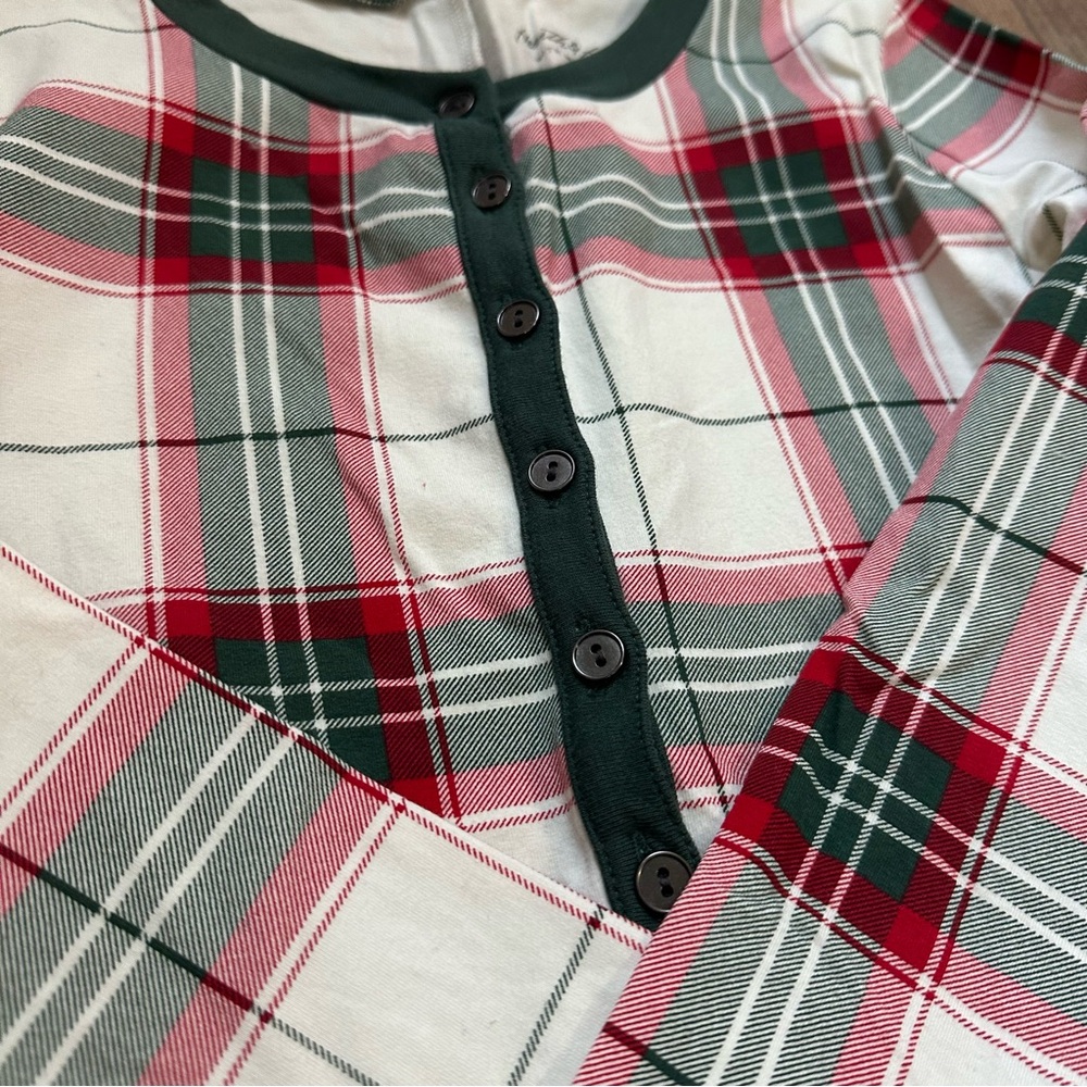 ADULT Hearth & Hand Magnolia Plaid One-Piece Pajama, Christmas,‎ Holidays, XS - Picture 3 of 16